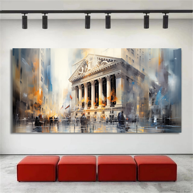 Office Furniture York - New York Stock Exchange Abstract Canvas