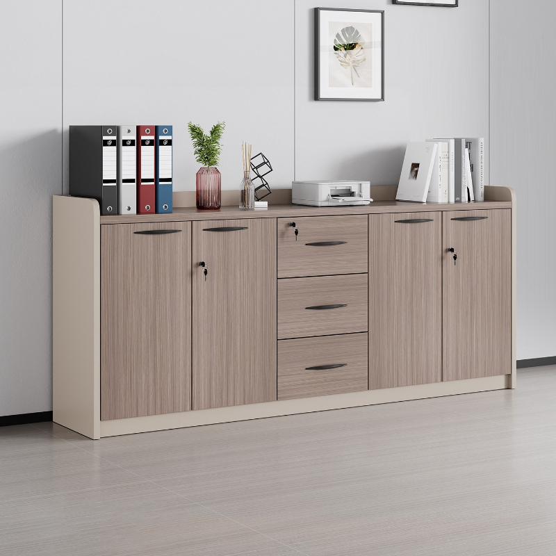 Credenza Office Storage - F*-Modern Wooden Low Office Storage Cabinet,