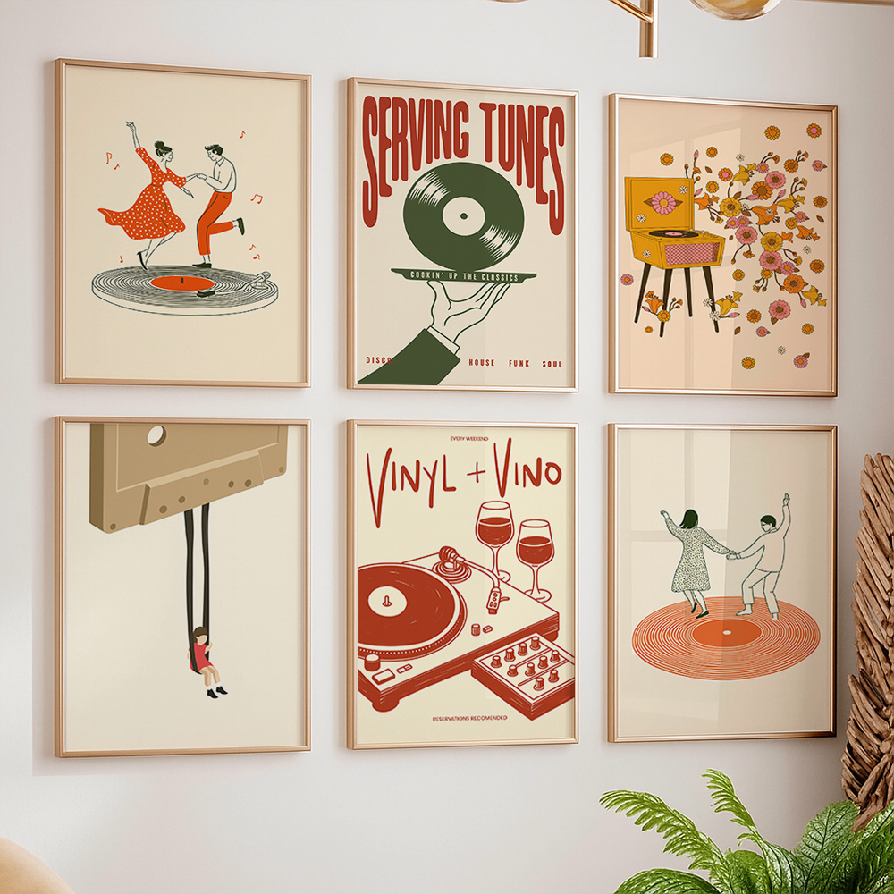 Office Furniture For Sale - 1pc Vintage Music Canvas Poster Unframed