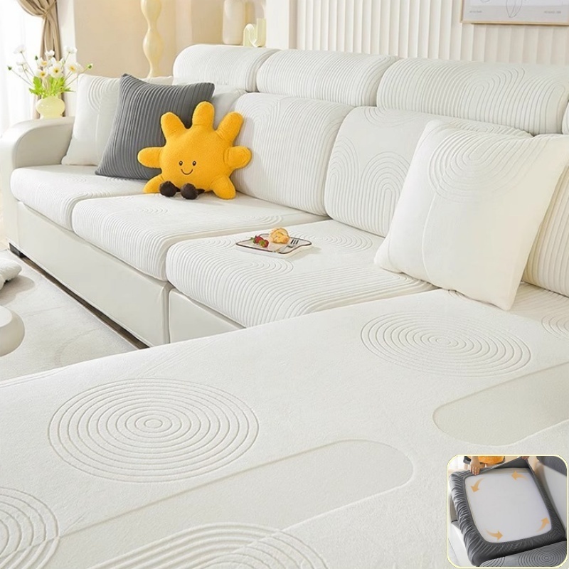 Office Furniture Plus - Elastic Jacquard Velvet Sofa Cushion Cover