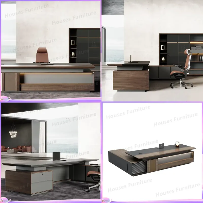 Office Furniture Desk - Luxury Executive Desk Solid Wood Office
