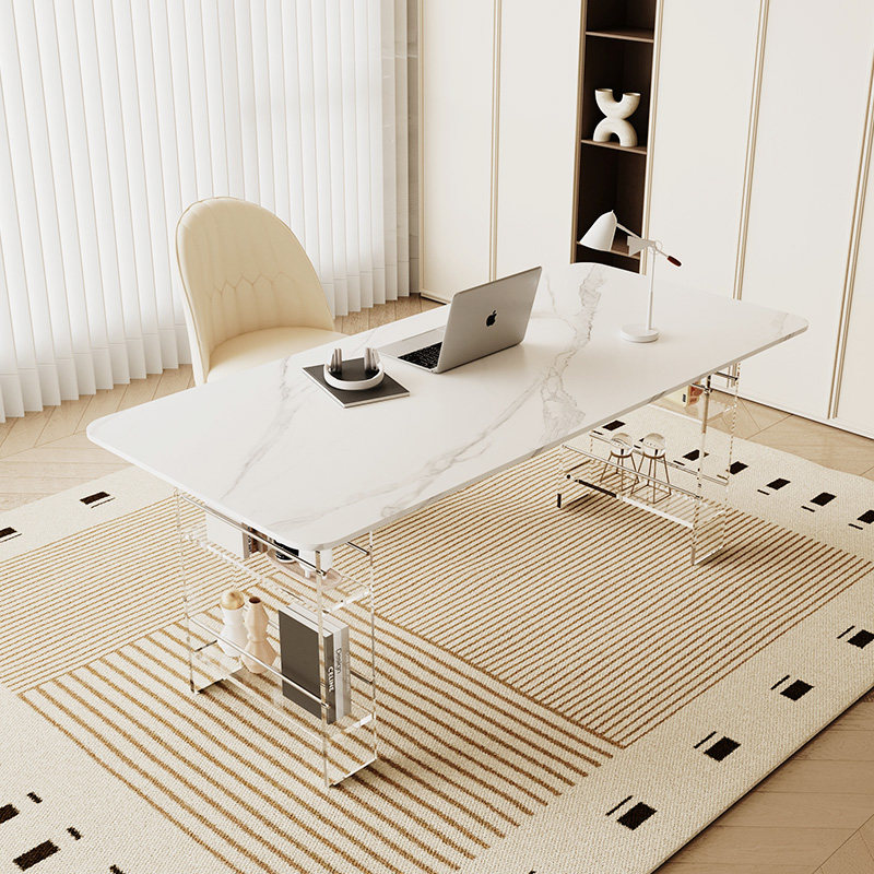 Office Furniture Desk - Nordic High-end Sintered Stone Desk Modern