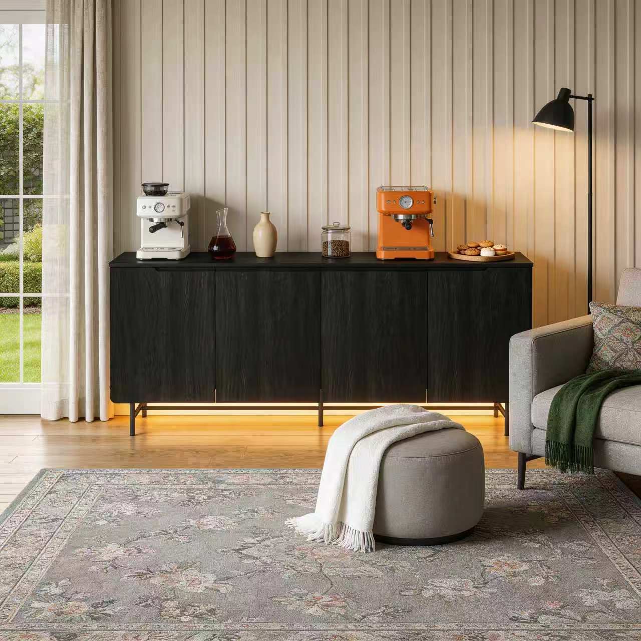 68in Large Fluted Sideboard Ca - Office Furniture Credenza ulasan dan harga