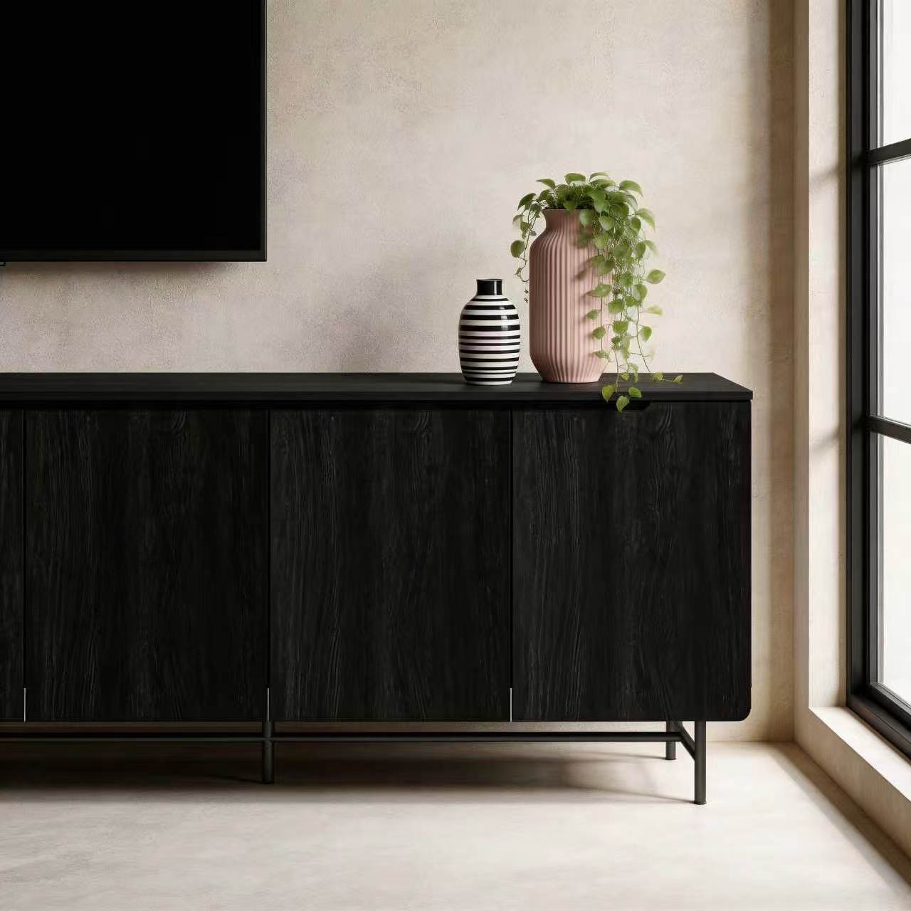 68in Large Fluted Sideboard Ca - Office Furniture Credenza ulasan dan harga
