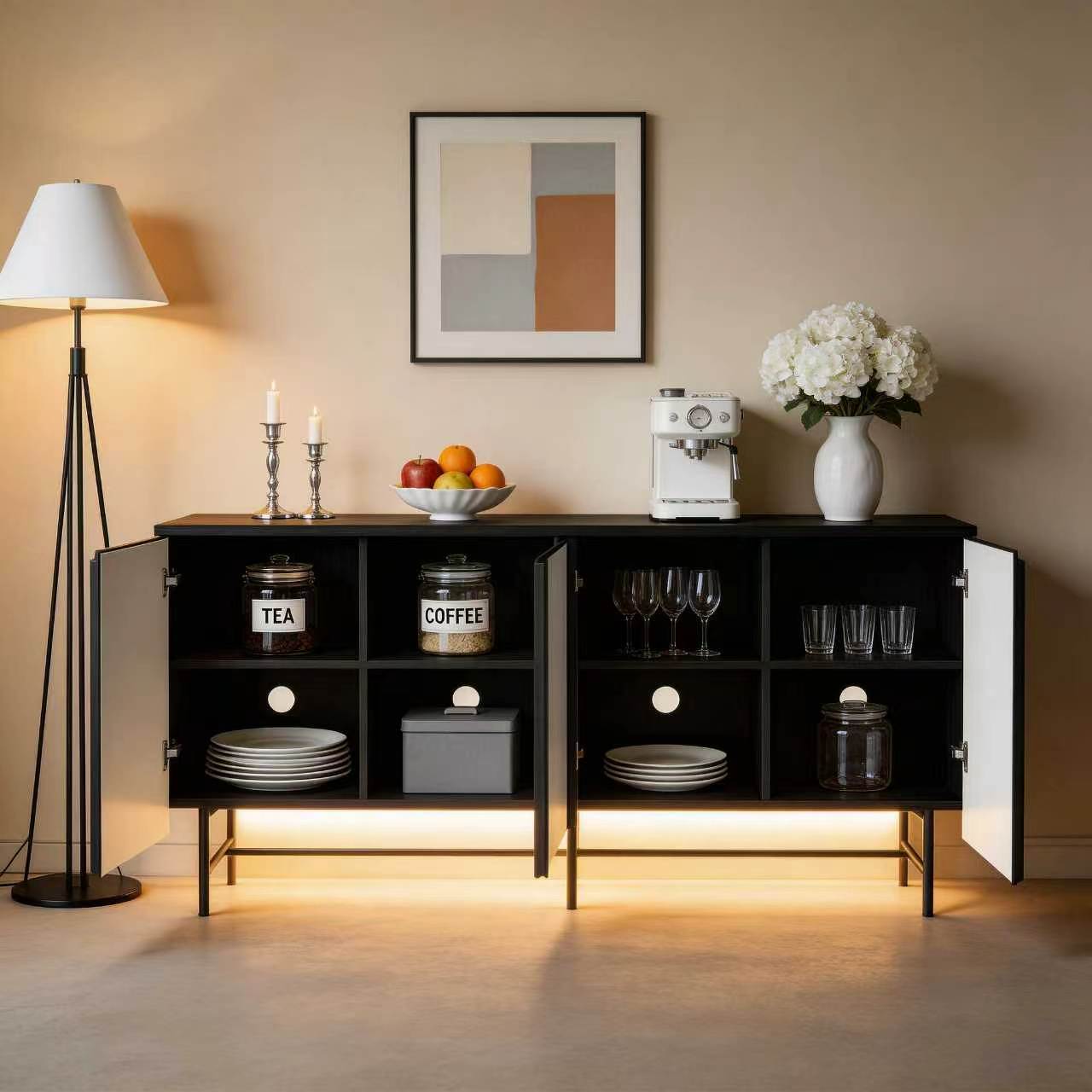 68in Large Fluted Sideboard Ca - Office Furniture Credenza ulasan dan harga