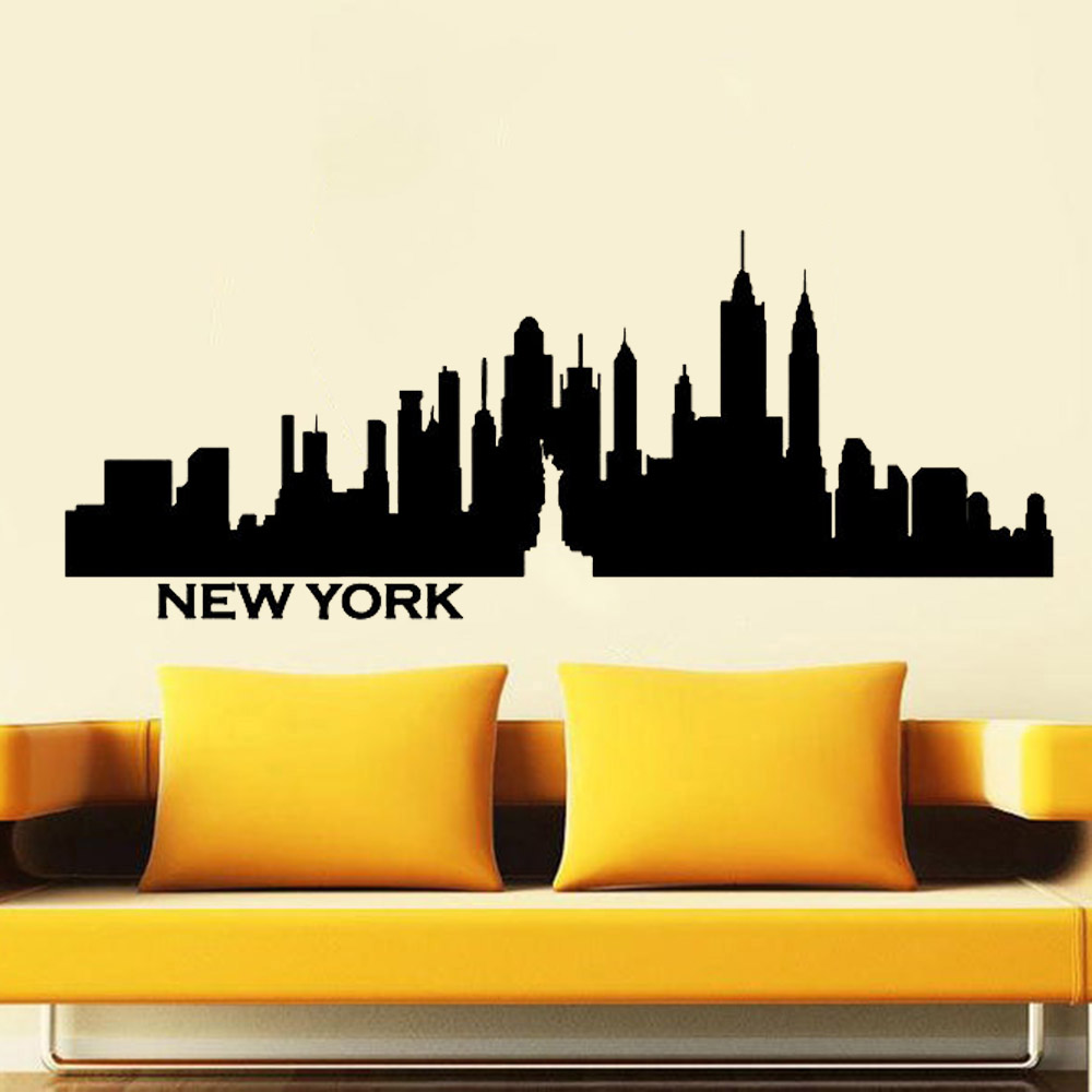 New York City Wall Decal Skyli - Office Furniture York ulasan dan harga