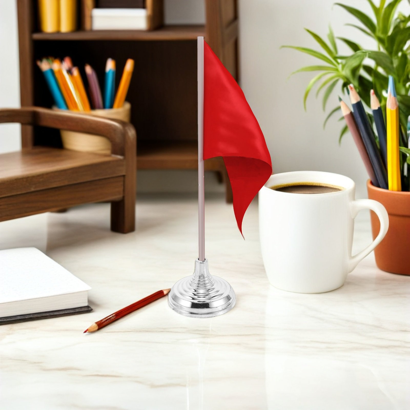 12Pcs Silver Mini Desk Flag St - Office Furniture Desk ulasan dan harga