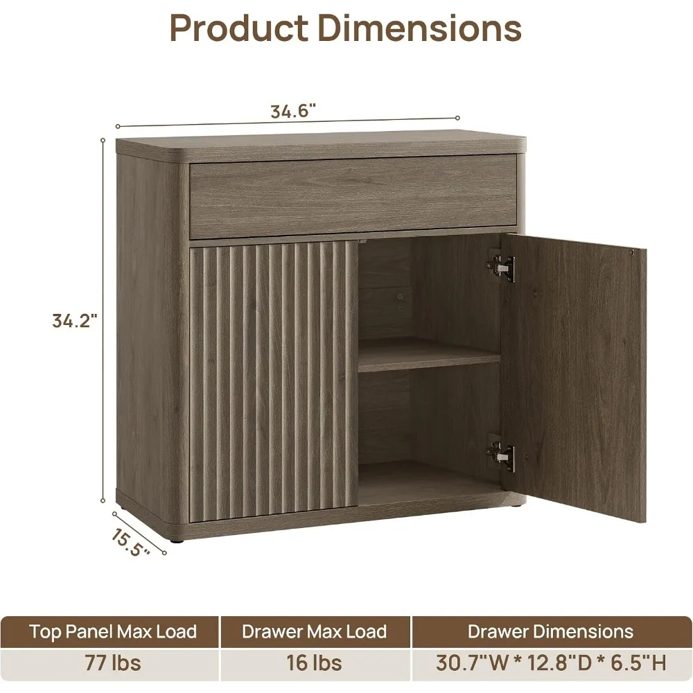 SICOTAS Buffet Cabinet with St - Credenza Office Storage ulasan dan harga