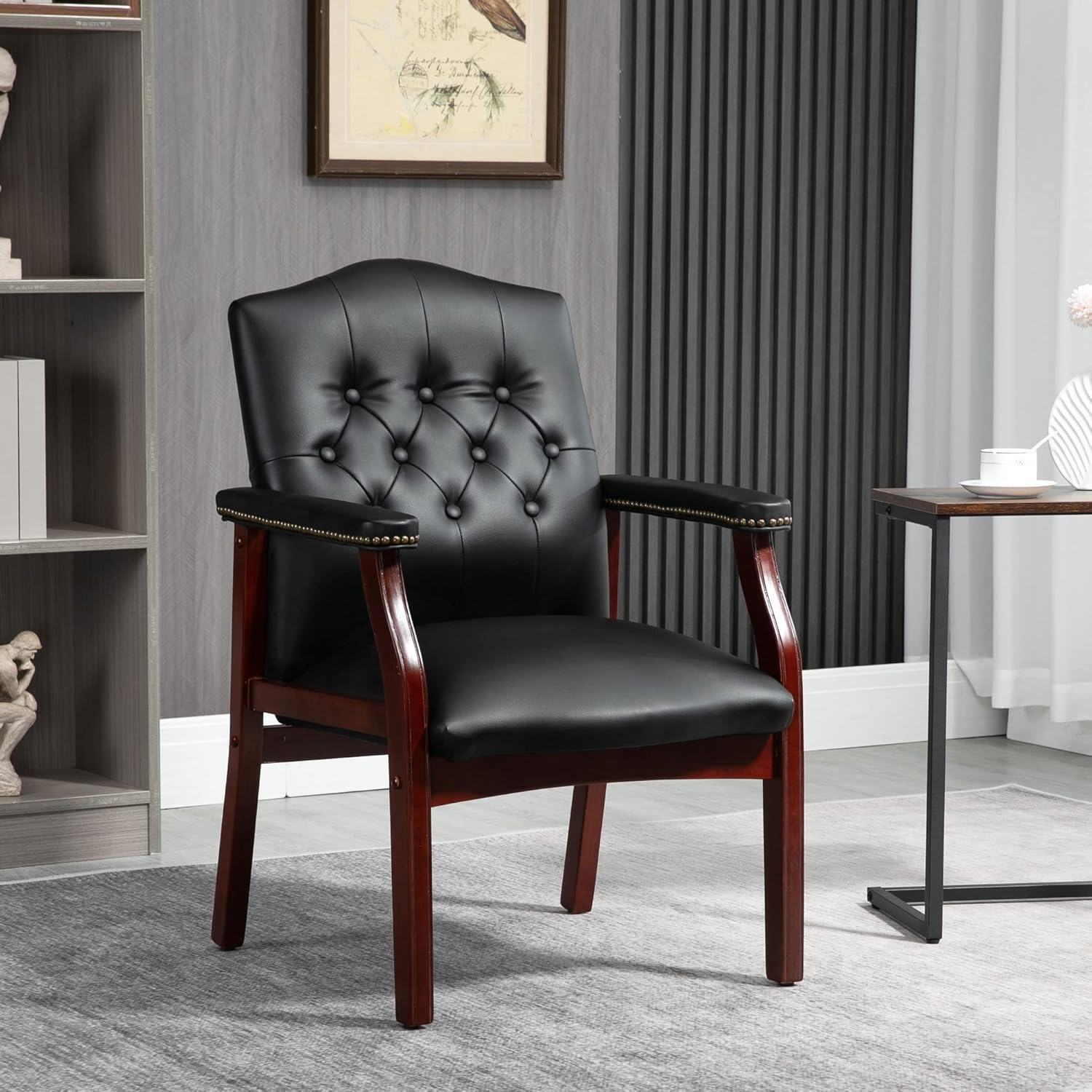 Black Leather Office Chairs Se - Office Furniture Ergonomic ulasan dan harga