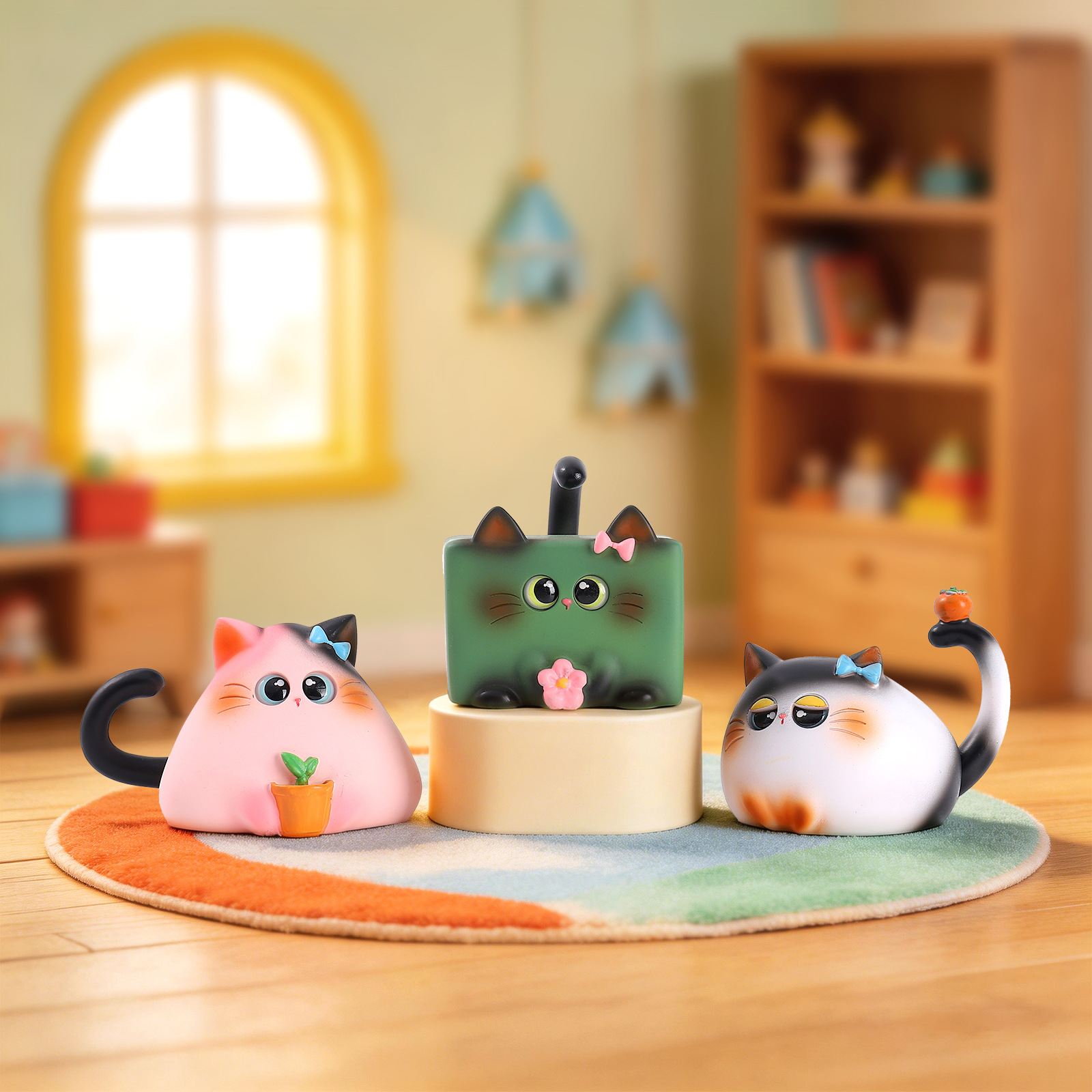 Blind Box Cat Figurine Resin C - Office Furniture Used ulasan dan harga