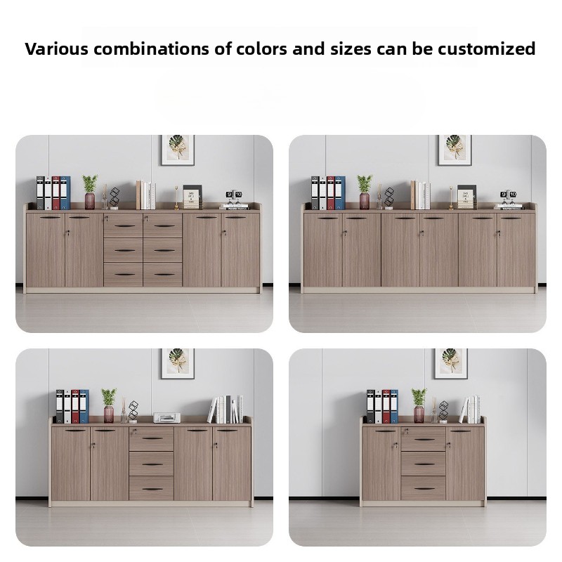 F*-Modern Wooden Low Office St - Credenza Office Storage ulasan dan harga