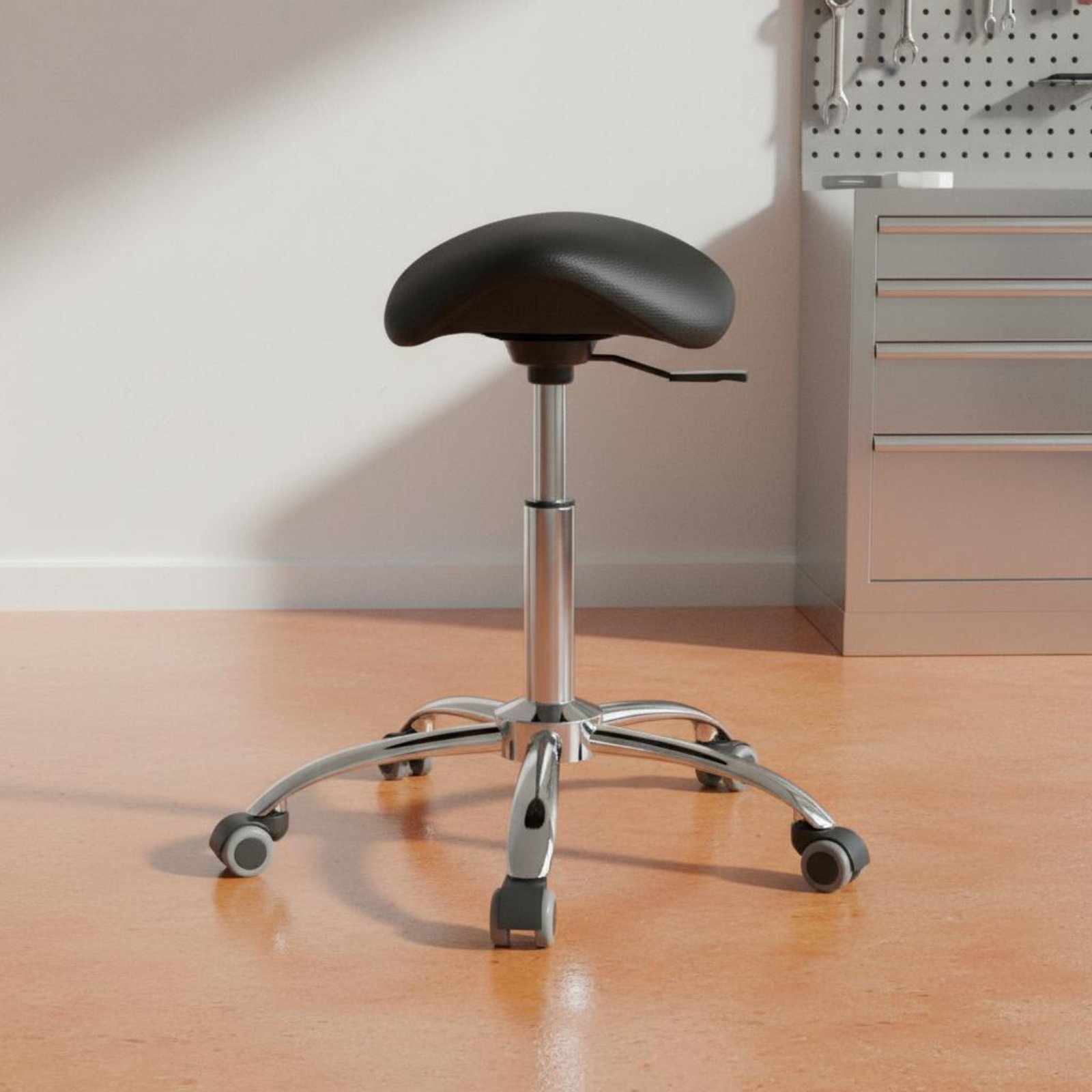 Swivel Saddle Stool Heavy Duty - Office Furniture Ergonomic ulasan dan harga