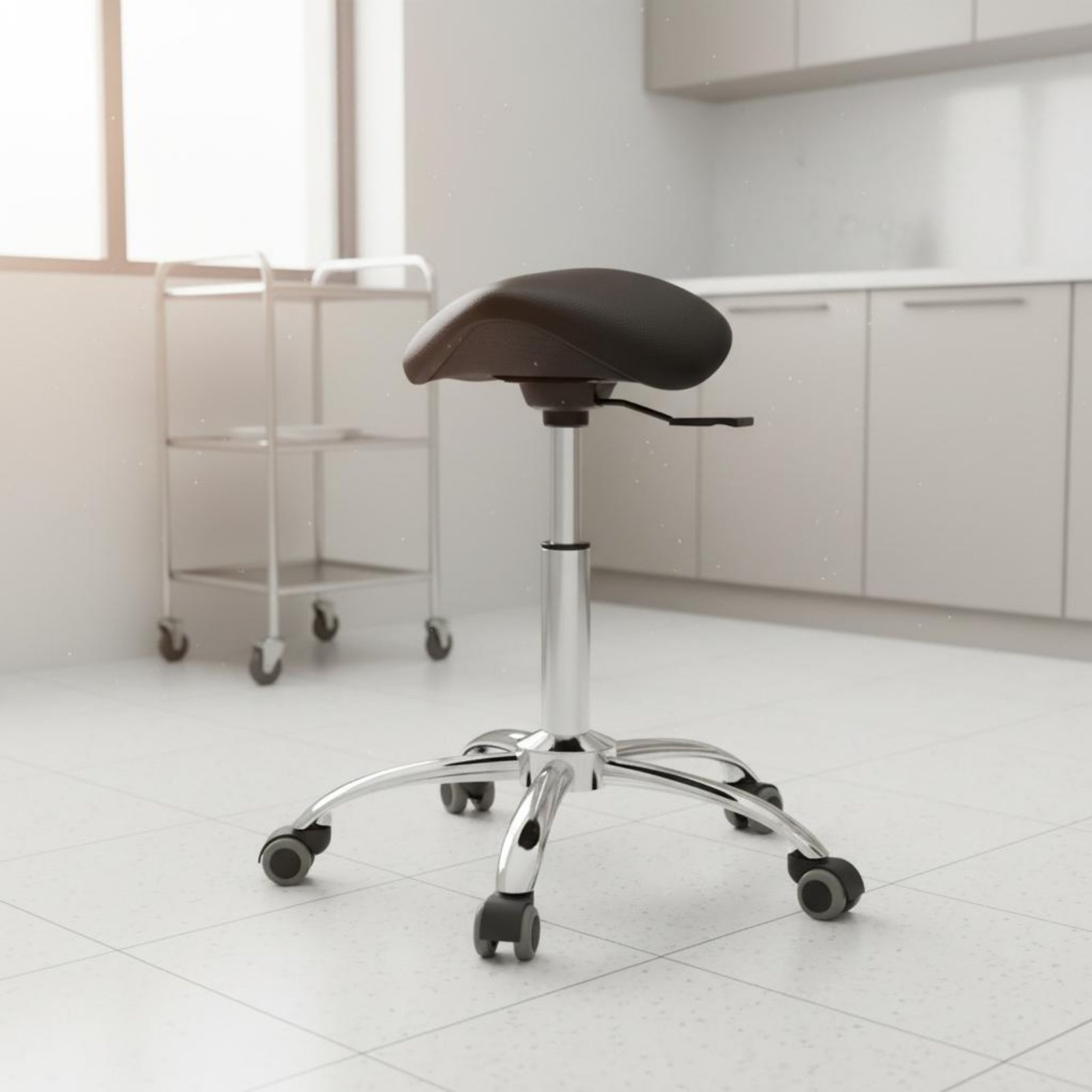Swivel Saddle Stool Heavy Duty - Office Furniture Ergonomic ulasan dan harga