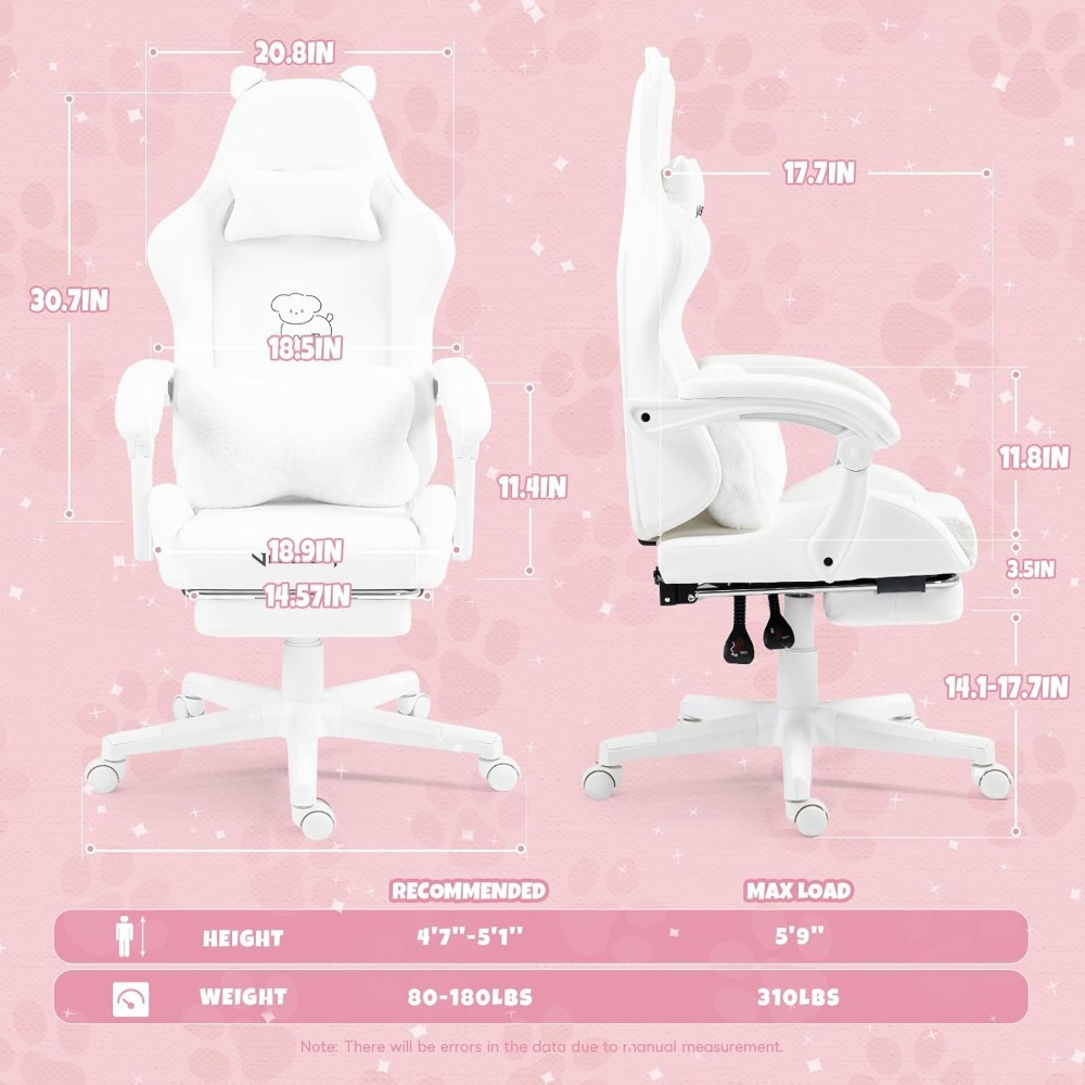 Cute Gaming Chair with Lumbar  - Office Furniture Ergonomic ulasan dan harga