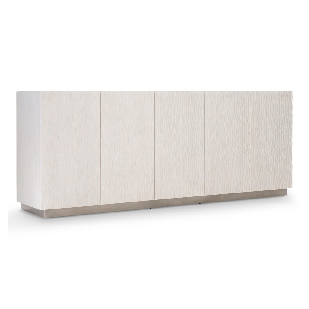 ^Modern White Wavy Textured TV - Office Furniture Credenza ulasan dan harga