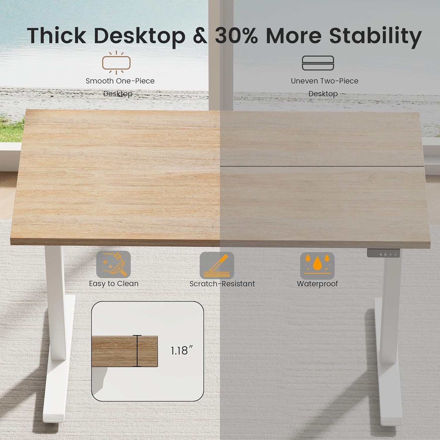 Electric Standing Desk with St - Office Furniture Credenza ulasan dan harga