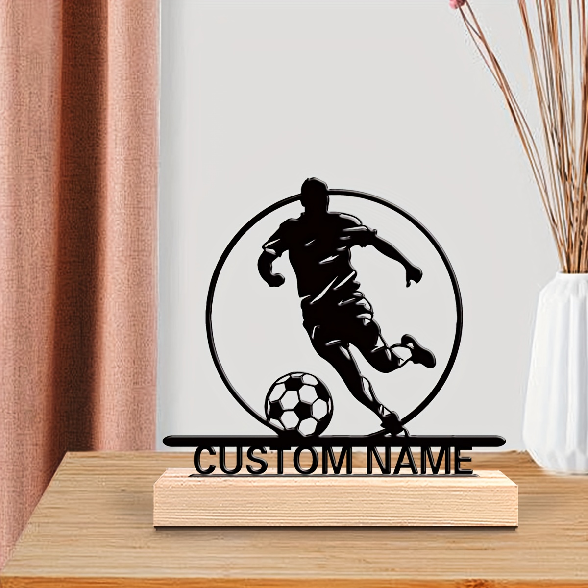 Custom Soccer Player Metal Sta - Office Furniture Desk ulasan dan harga