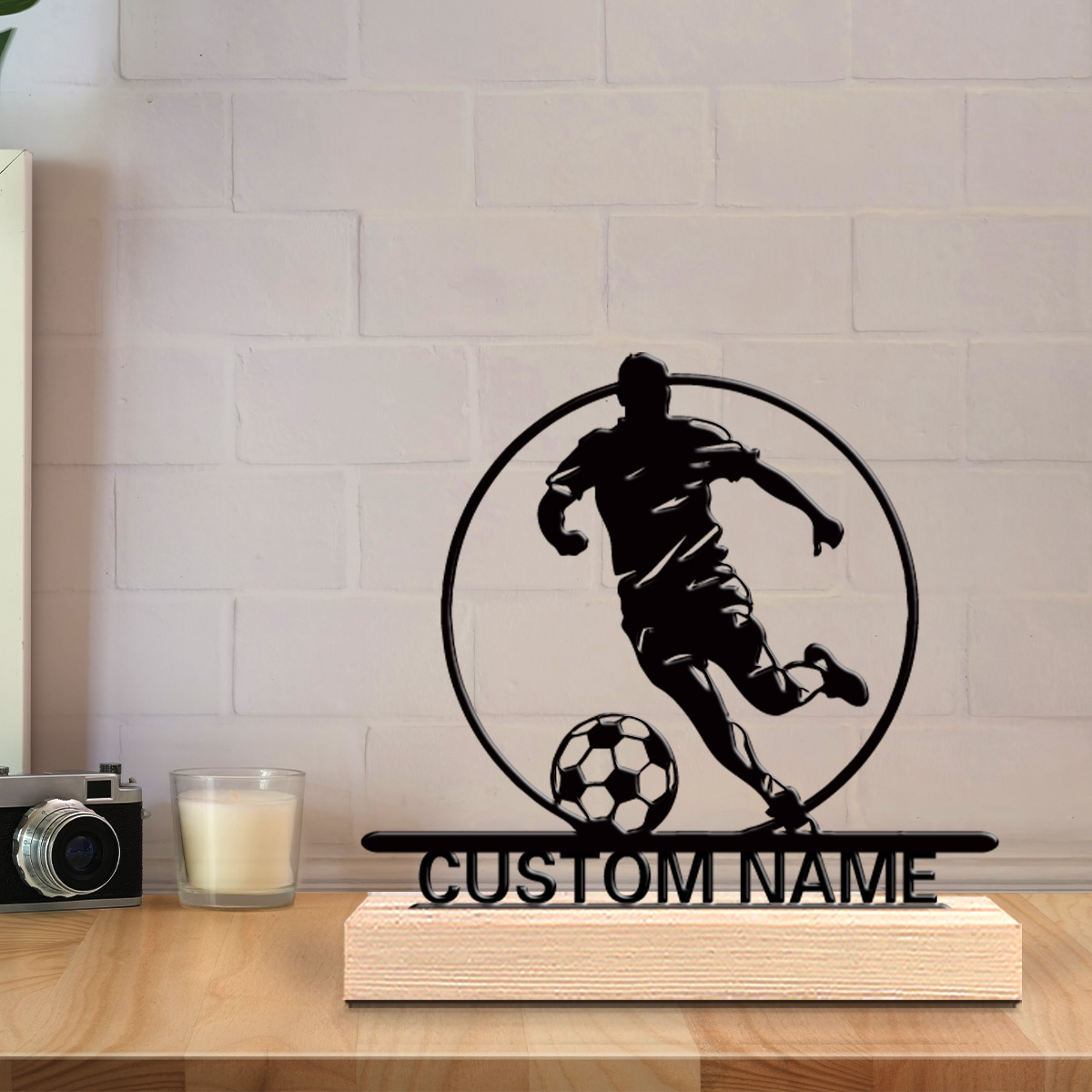 Custom Soccer Player Metal Sta - Office Furniture Desk ulasan dan harga