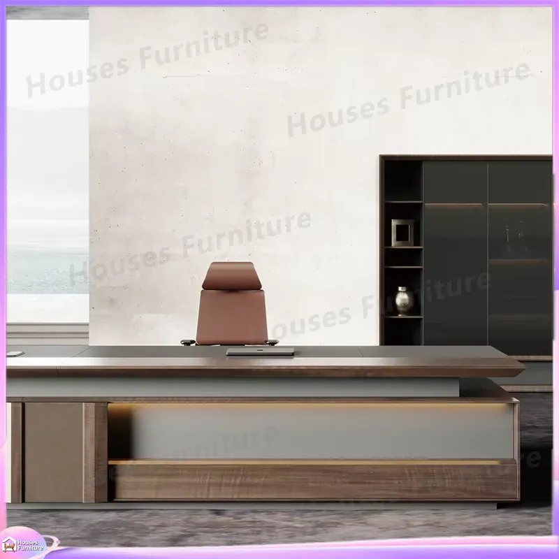 Luxury Executive Desk Solid Wo - Office Furniture Desk ulasan dan harga