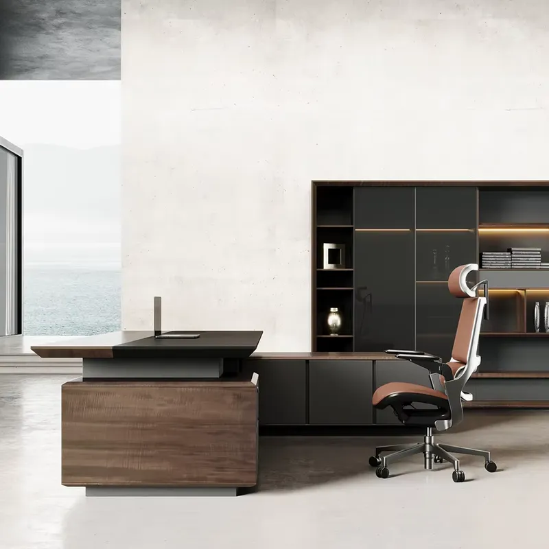 Luxury Executive Desk Solid Wo - Office Furniture Desk ulasan dan harga