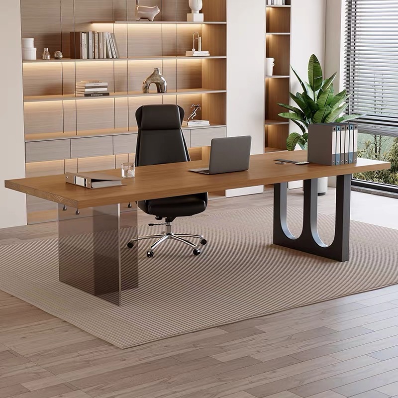 Italian Acrylic Floating Woode - Office Furniture Desk ulasan dan harga