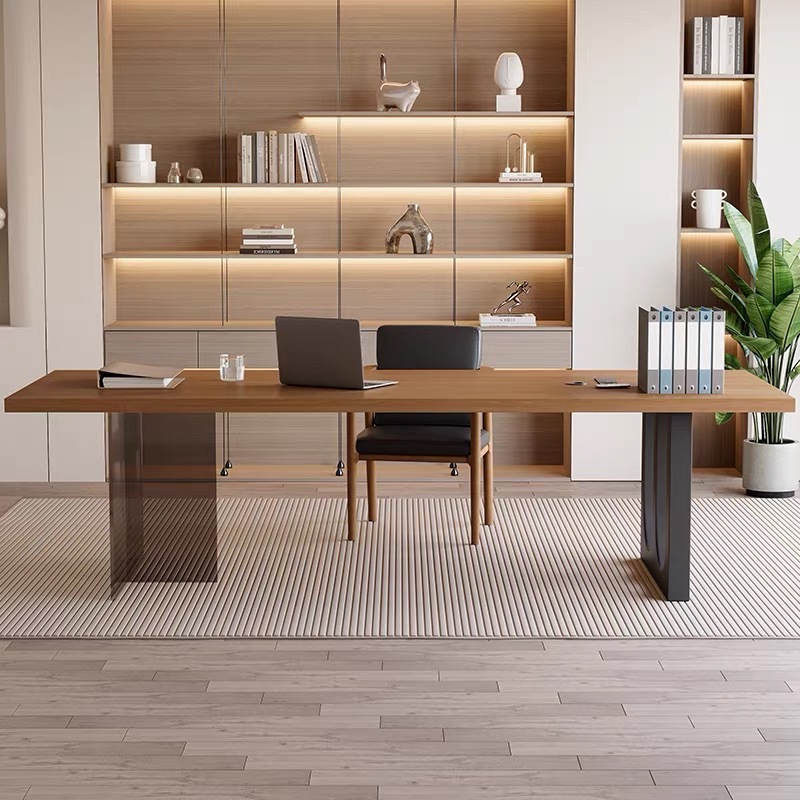 Italian Acrylic Floating Woode - Office Furniture Desk ulasan dan harga