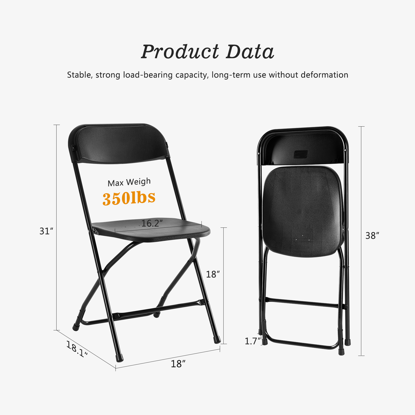 JHK Plastic Folding Chair 4/6  - Office Furniture For Sale ulasan dan harga
