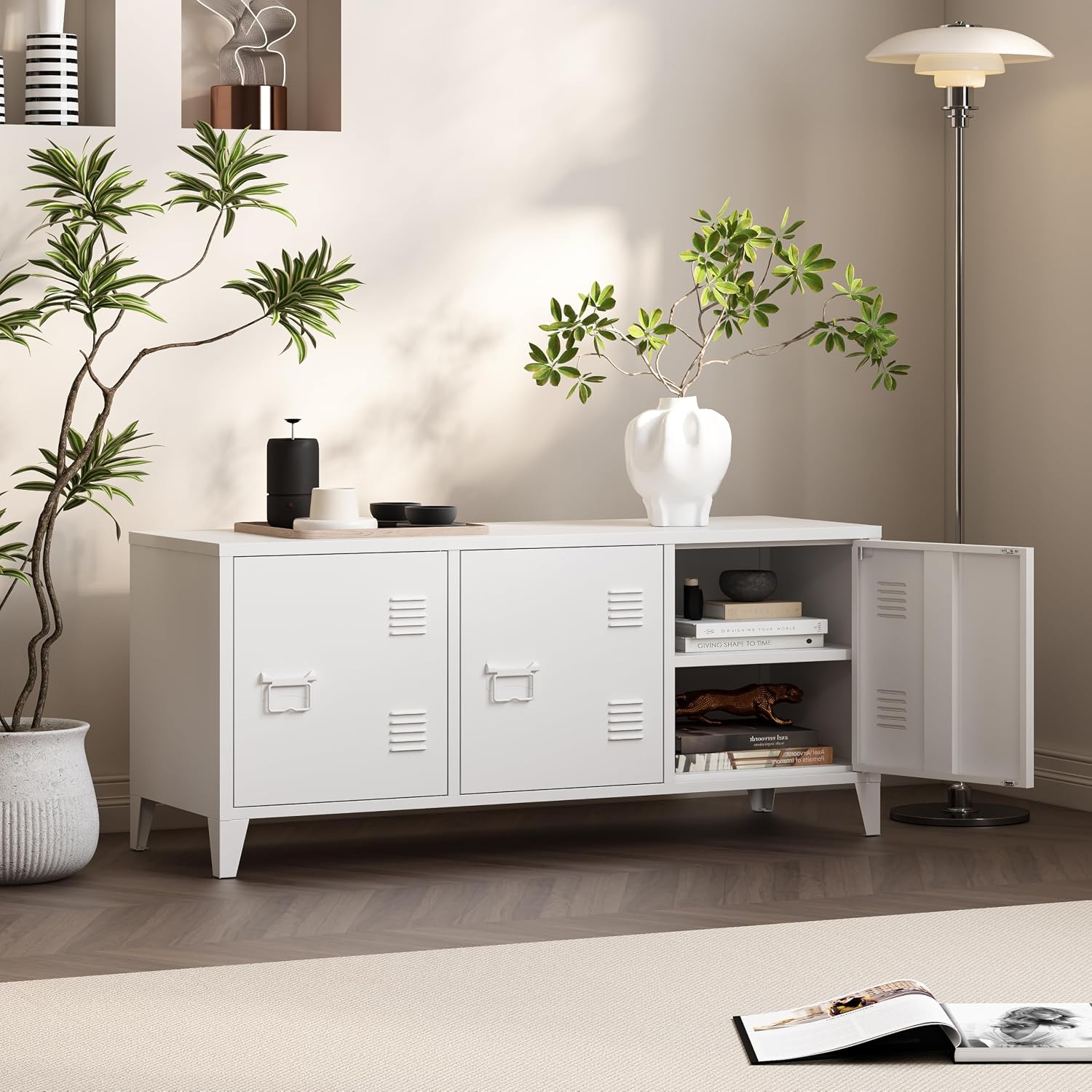 Modern TV Stand Entertainment  - Office Furniture Credenza ulasan dan harga