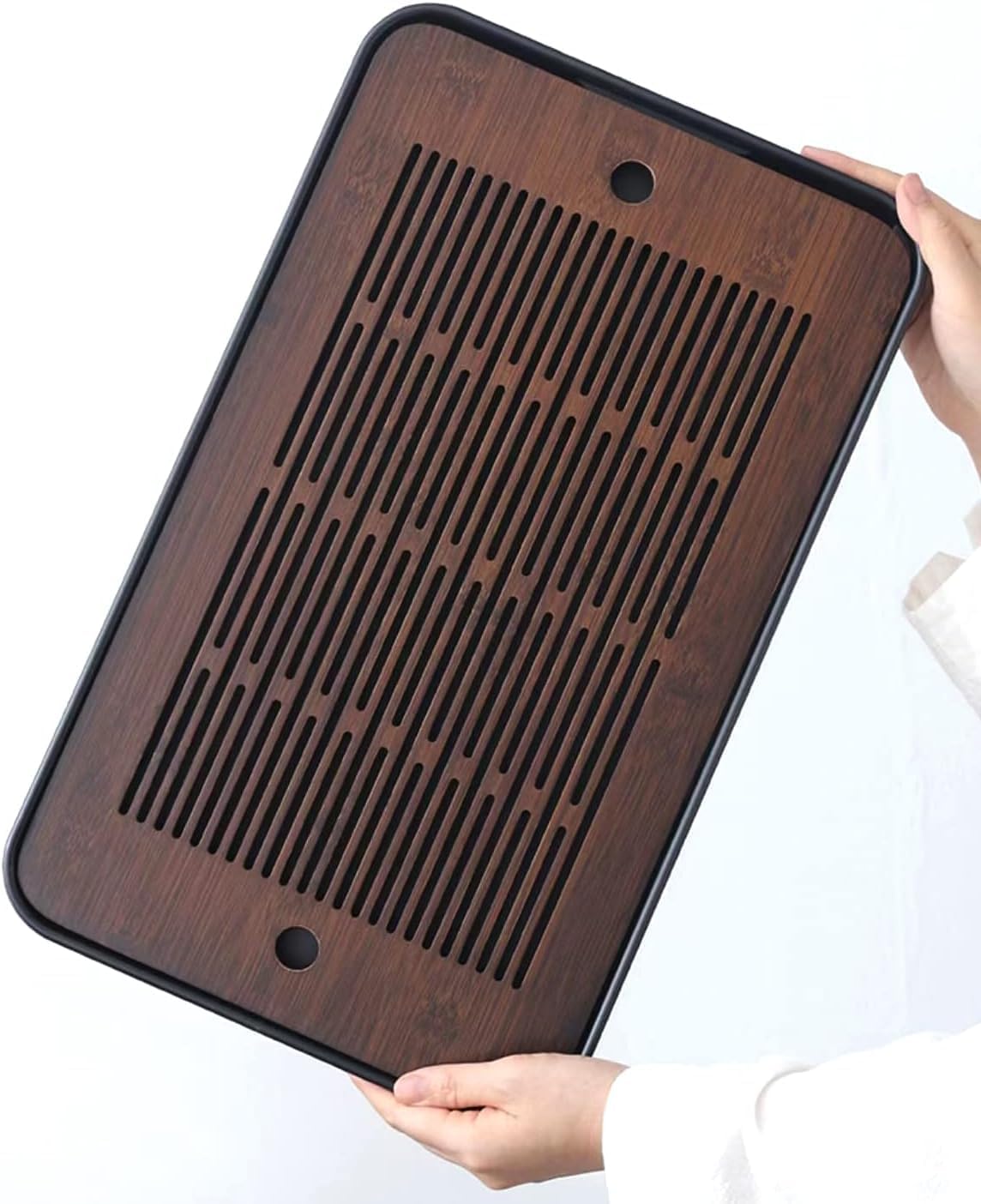 Natural Bamboo Tea Tray with H - Office Furniture Used ulasan dan harga