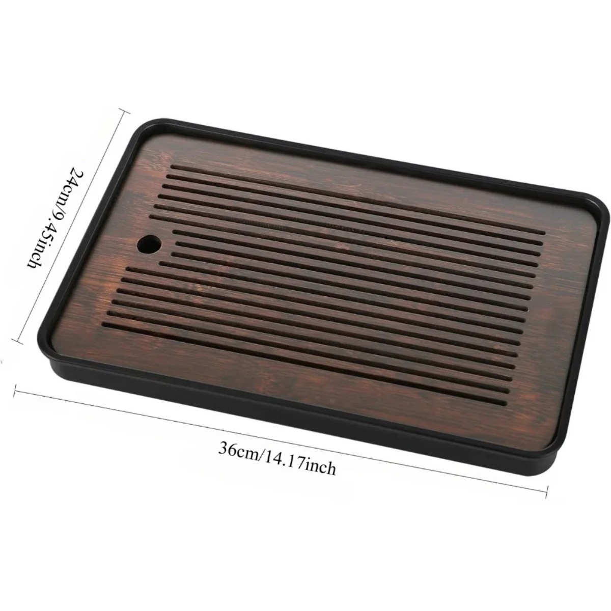 Natural Bamboo Tea Tray with H - Office Furniture Used ulasan dan harga