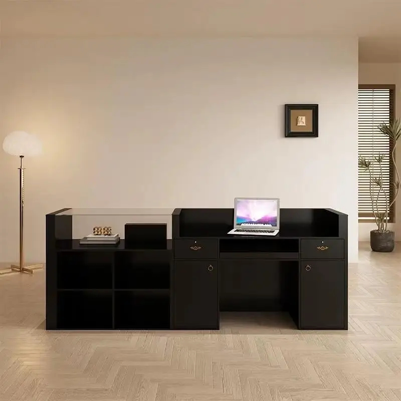 custom.Modern Office Reception - Office Furniture Desk ulasan dan harga